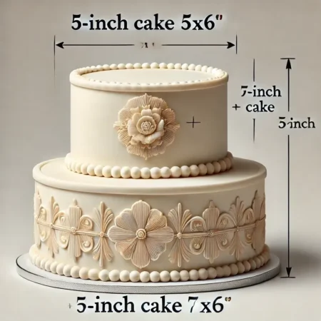 Custom Two Tier Cake 5"+7"